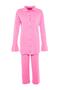 Pembe Yırtmaç Manşetli Hırka-Pantolon Mevsimlik Yumuşak Triko Takım TCTAW23US00028 - 5