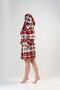 Women's Fleece Plus Size Hooded Short Dressing Gown - 4