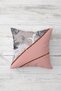 Pink Geometric Triangle Patterned Hidden Zippered Throw Pillow Cover Set - 4 Pieces - 5
