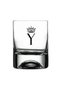 Crowned Whiskey Glass with Letter Y