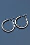 Silver Color Pipe Hoop Clip Earrings 3mm 2.5x2.5