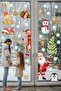 Christmas Figures Santa Claus Deer Penguin Snowman and Snowflakes Decorative Sticker - 3