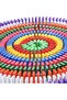 Wooden Colorful 500 Pieces Educational Fun Domino Stone Game - 3