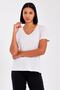 Women's V-Neck Short Sleeve T-shirt - 5