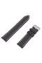 22mm Dark Brown Curved Genuine Leather Sports Watch Band Strap - 2
