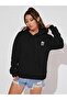 Printed Oversize Hooded Sweatshirt