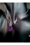 Certified Amethyst Natural Stone Necklace Special Cut