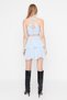 Dark Blue A-Line Lined Window/Cut Out Detailed Woven Short Evening Dress Graduation Dress Tprss21El4350 - 5