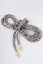 Gray Color Classic Cord Double Breasted Tulle Curtain Background Collection Rope 250 Cm