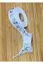 Decorative Ribbon. 25mmx2meter. White. Silver Sim. No:1 - 3