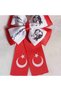 Red and White Turkish Flag with Ataturk Bow Girl Child Clip Handmade Sturdy Buckle Ribbons - 3