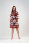 Women's Fleece Plus Size Hooded Short Dressing Gown - 3