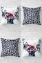 Deer and Leopard Patterned Hidden Zippered Throw Pillow Cover Sofa Pillow Cover Set (4 Pieces)