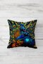 Peacock and Feather Model Concealed Zippered Throw Pillow Cover Sofa Pillow Cover Set (4 Pieces) - 2
