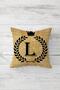 Love Letters Jute Pattern Hidden Zippered Throw Pillow Cover Sofa Pillow Cover Set (4 Pieces) - 2