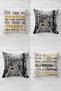 Trolleybus and Love Message Hidden Zippered Throw Pillow Cover Seat Pillow Cover Set (4 Pieces)