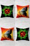 Ladybug And Butterfly Hidden Zippered Throw Pillow Cover Seat Pillow Cover Set 4pcs