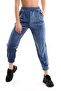 Indigo Soft Sweatpants Jogger High Waist French Velvet - 4