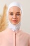 Women's Hijab Sports Bonnet with Hijab Neck Collar White - 3