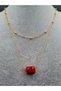 Certified Coral Natural Stone Necklace Special Design - 5