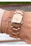 Brand Rose Gold Color Women's Wristwatch - Bracelet Gift - 3