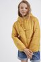 Women's Yellow Wide Cut Oversize Hooded Puffer Coat - 2