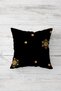 Gold Love and Snowflake Patterned Hidden Zippered Throw Pillow Cover Sofa Pillow Cover Set (4pcs) - 3
