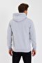 Gray Kangaroo Pocket Hooded Zippered Cotton Men's Sweatshirt - 6