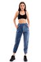 Indigo Soft Sweatpants Jogger High Waist French Velvet - 2
