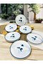 6 Pieces 21 cm Stackable Cake Plate Blue Magic Matte Blue Breakfast Plate - 2