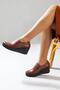 Women's Tan Genuine Leather Orthopedic Shoes - 3