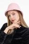 Women's Winter Hat Curly Plush Fabric Bucket Model Powder - 5