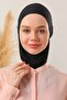 Women's Hijab with Neck Collar, Lycra Flexible Ninja Cap, Black - 4