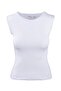 Women's White Modal Cotton Bottoming Sleeve Tank Top - 3