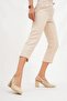 Genuine Leather Beige Women's Heeled Leather Shoes Shn-0730