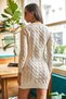 Women's Stone Zippered Hair Braided Knitwear Dress ELB-19001362 - 5