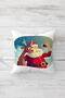 New Year's Gift Candle Patterned Hidden Zippered Throw Pillow Cover Seat Pillow Cover Set (4pcs) - 2