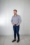 Sarar Interview Sosa Thick Striped Long Sleeve Navy Blue Shirt - 3