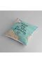 Blue Throw Pillow Cover, Ocean Throw Pillow Cover, Map Throw Pillow Cover, Written Throw Pillow, Double Set 43x43 Cm - 5