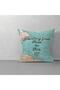 Blue Throw Pillow Cover, Ocean Throw Pillow Cover, Map Throw Pillow Cover, Written Throw Pillow, Double Set 43x43 Cm - 6