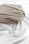 Cord Rope Beige Color 8 mm 20 Meters for Making Supla – Decorative Ribbon, Stylish Design, Women's Accessory - 6