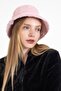 Women's Winter Hat Curly Plush Fabric Bucket Model Powder - 7