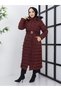 Women's Full Length Long Dense Fiber Hooded Fur Hijab Puffer Coat - 5