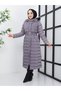Women's Full Length Long Dense Fiber Hooded Fur Hijab Puffer Coat - 3