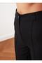 Snow Wash Blue Lycra Super High Waist Loose Jeans Palazzo Trousers - 3