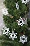 Christmas Pine Tree Ornaments 20 Pieces White Star New Year Decoration
