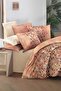 Astra Brown Fancy Poplin Double Duvet Cover Set - 3