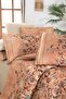 Astra Brown Fancy Poplin Double Duvet Cover Set - 5