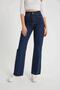 Dynamo Dark Blue High Waist Lycra Wide Leg Denim Jeans