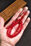Signed 7x11 Mm Red Fire Amber Prayer Beads Master Worked Dice Amber Gift Prayer Beads with Wooden Box